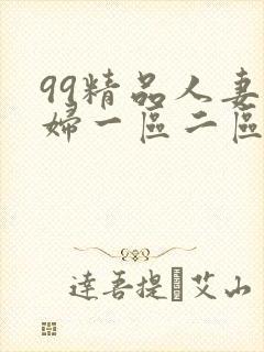 99精品人妻少妇一区二区