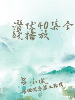 潜伏40集全在线播放