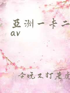 亚洲一卡二不卡av