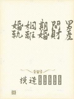 婚姻期间男方出轨离婚财产