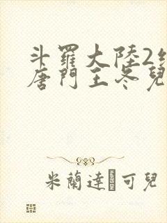 斗罗大陆2绝世唐门王冬儿的身份