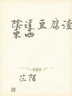 阴道豆腐渣一样东西