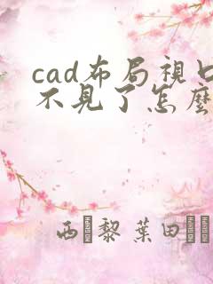 cad布局视口不见了怎么调出来