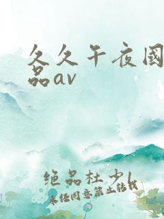 久久午夜国产精品av