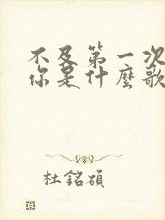 不及第一次遇见你是什么歌的歌词