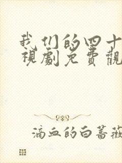 我们的四十年电视剧免费观看全集