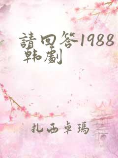 请回答1988 韩剧