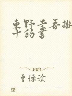 东野圭吾排名前十的书