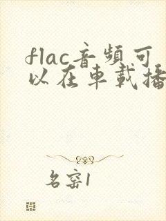 flac音频可以在车载播放么