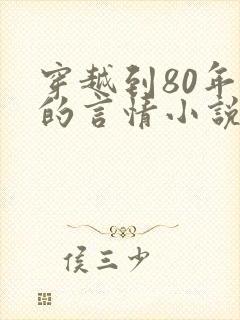 穿越到80年代的言情小说