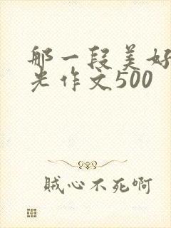 那一段美好的时光作文500