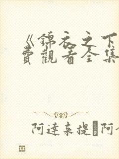 《锦衣之下》免费观看全集高清