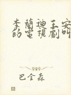 李兰迪王安宇演的电视剧叫什么