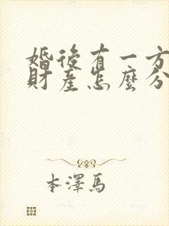 婚后有一方出轨财产怎么分割