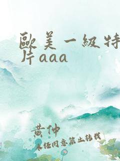欧美一级特黄大片aaa
