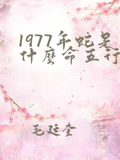 1977年蛇是什么命五行属什么