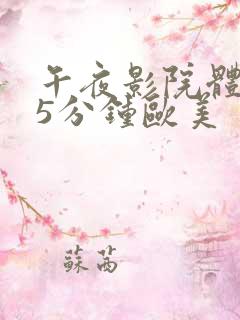 午夜影院体验15分钟欧美