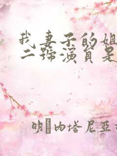 我妻子的姐姐女二号演员是谁