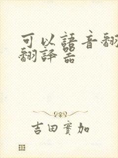 可以语音翻译的翻译器