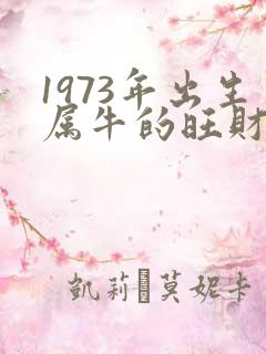 1973年出生属牛的旺财微信名