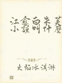 江愈白朱芙温月小说叫什么名字