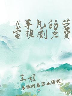 《平凡的荣耀》电视剧免费