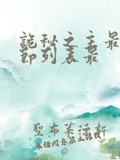 诡秘之主最新章节列表最