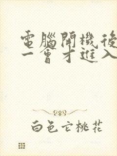 电脑开机后黑屏一会才进入桌面