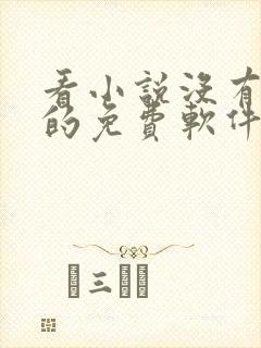 看小说没有广告的免费软件