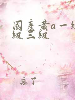 国产黄a一级二级三级