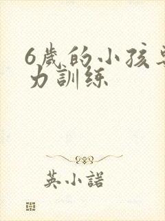 6岁的小孩专注力训练