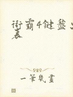 街霸4键盘出招表