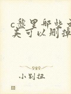 c盘里哪些文件夹可以删掉