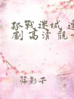 孤战迷城 连续剧 高清 观看