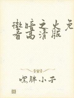 微暗之火免费观看高清版