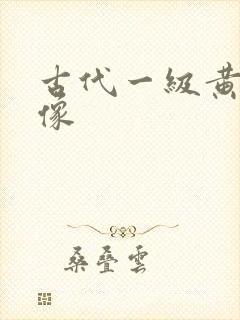 古代一级黄色录像
