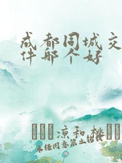 成都同城交友软件哪个好