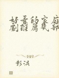 好看的家庭电视剧推荐几部 前十名