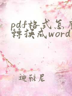 pdf格式怎么转换成word文档