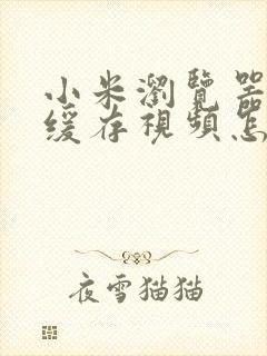 小米浏览器本地缓存视频怎么导出