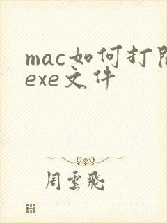 mac如何打开exe文件