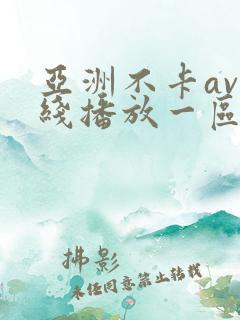 亚洲不卡av在线播放一区