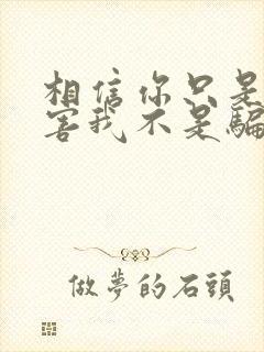 相信你只是怕伤害我不是骗我