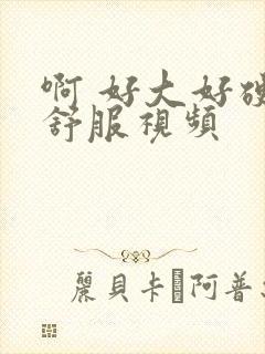 啊 好大好硬好舒服视频