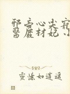 邪帝心尖宠:鬼医废材妃 小说