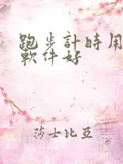 跑步计时用哪个软件好