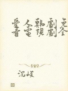 爱人韩剧免费观看电视剧全集完整