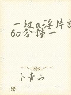 一级a淫片试看6o分钟一