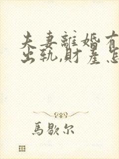 夫妻离婚有一方出轨,财产怎么分割