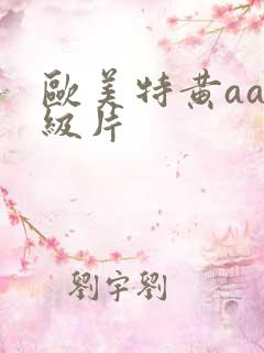 欧美特黄aa一级片